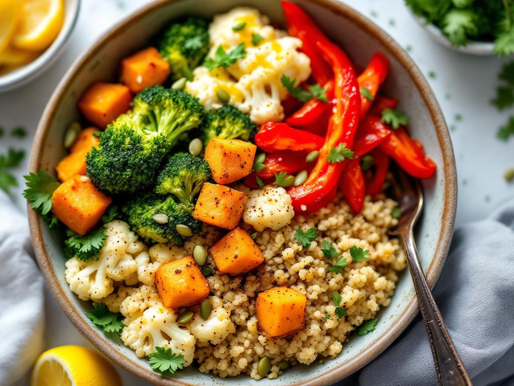 Anti-Inflammatory Quinoa & Roasted Vegetable Bowl (Gluten-Free, Vegan) image