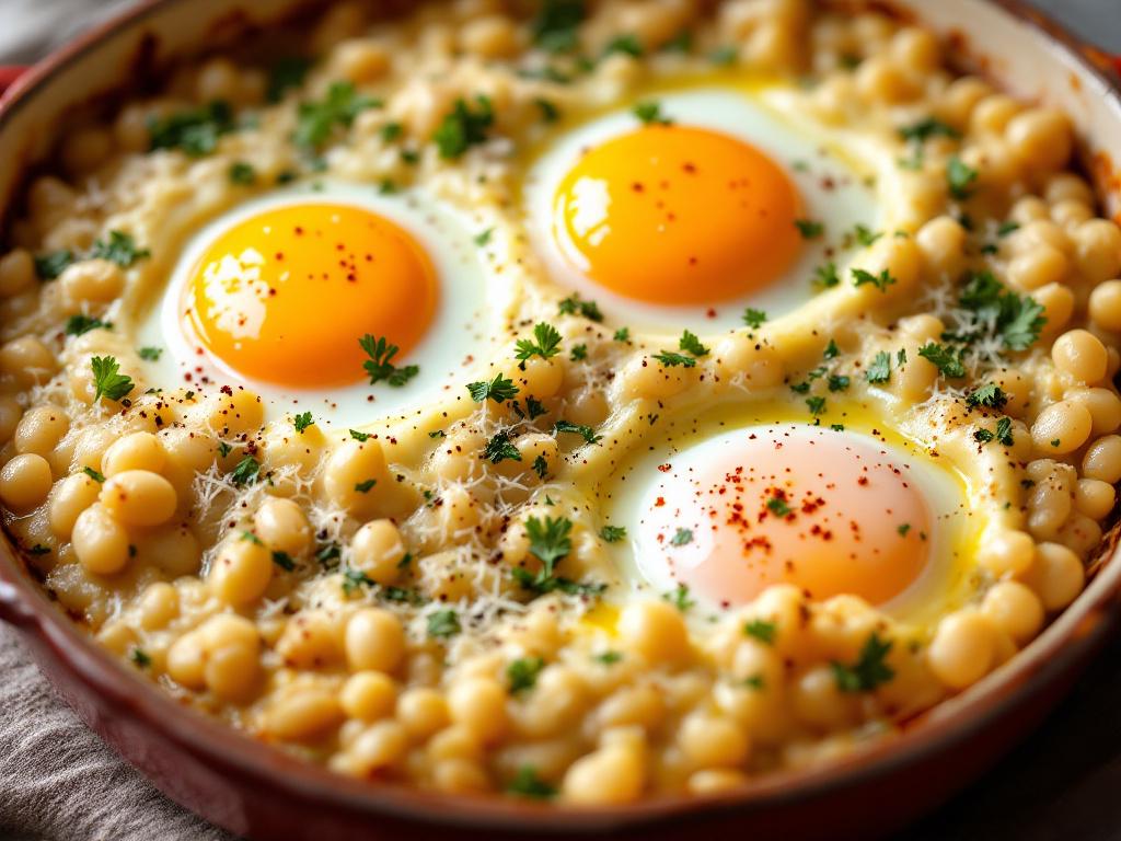 Baked Ricotta, Beans, and Eggs image