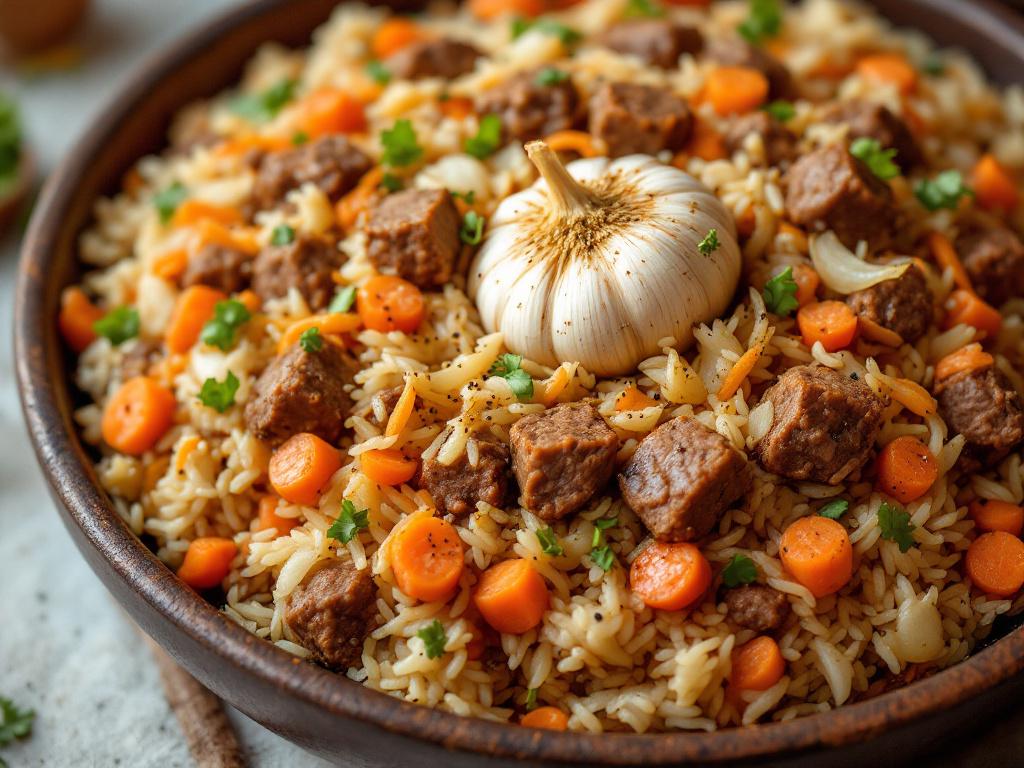 Beef Plov (Uzbek Rice Pilaf with Beef) image