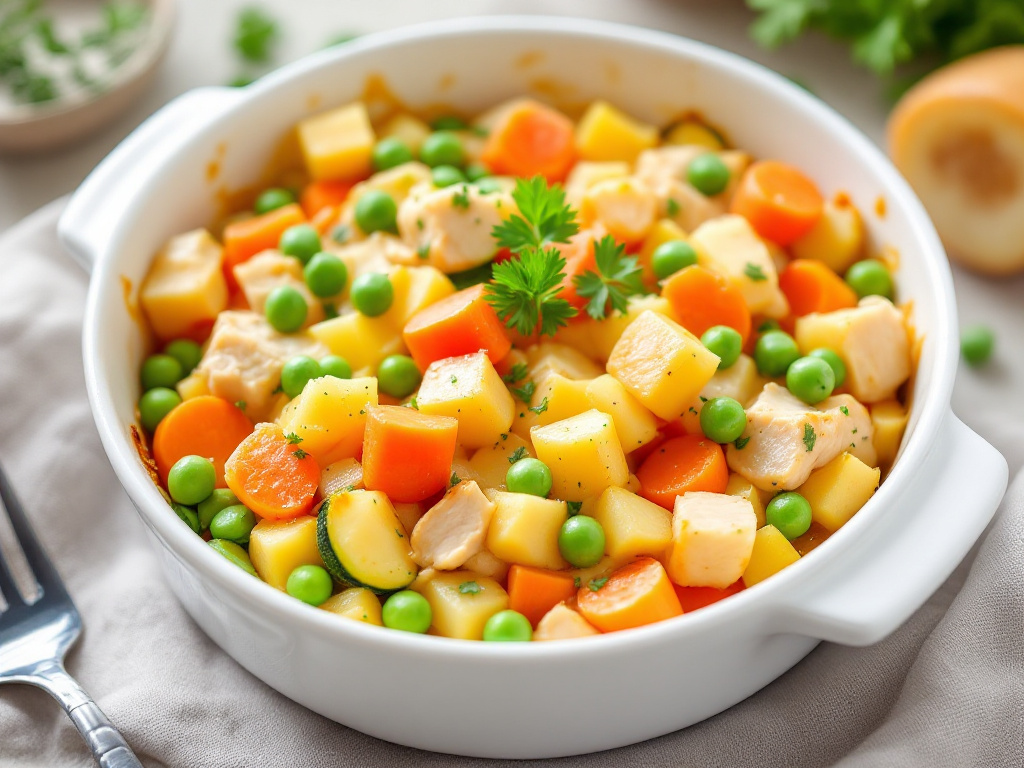 Colorful Vegetable and Potato Casserole for Toddlers image