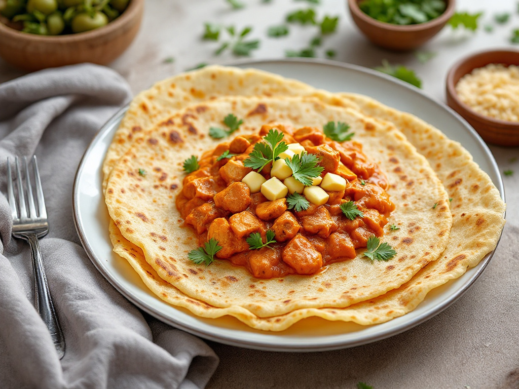 Butter Chicken with Pesarattu image