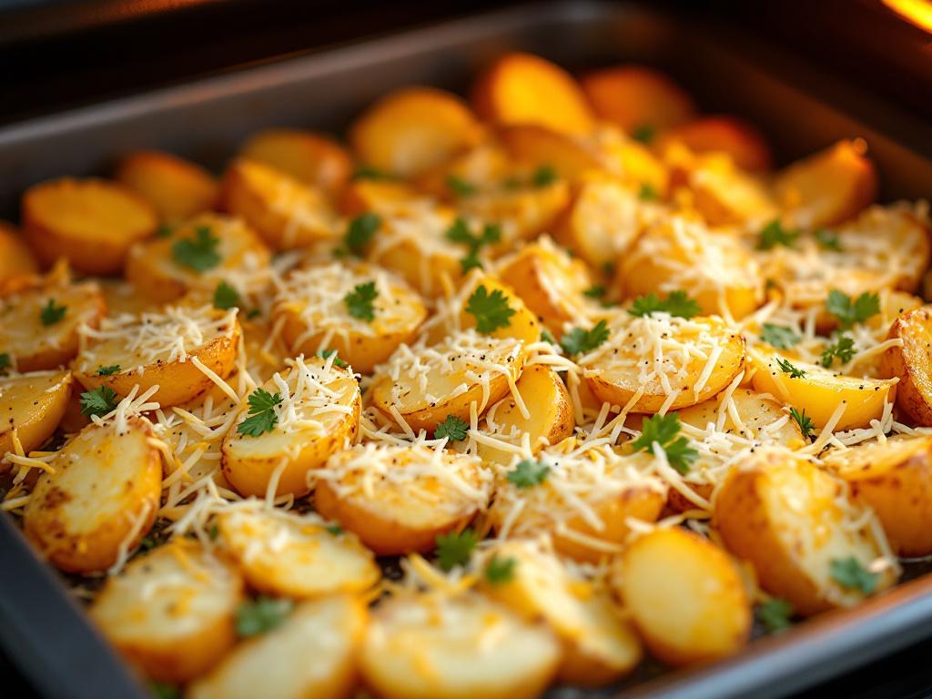 Cheesy Potatoes in an Air Oven with Top Heating image