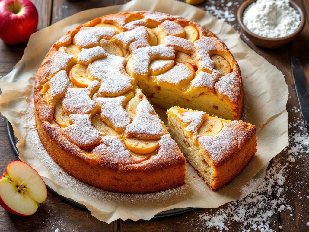 Classic Ukrainian Apple Cake (Yabluchnyk) image