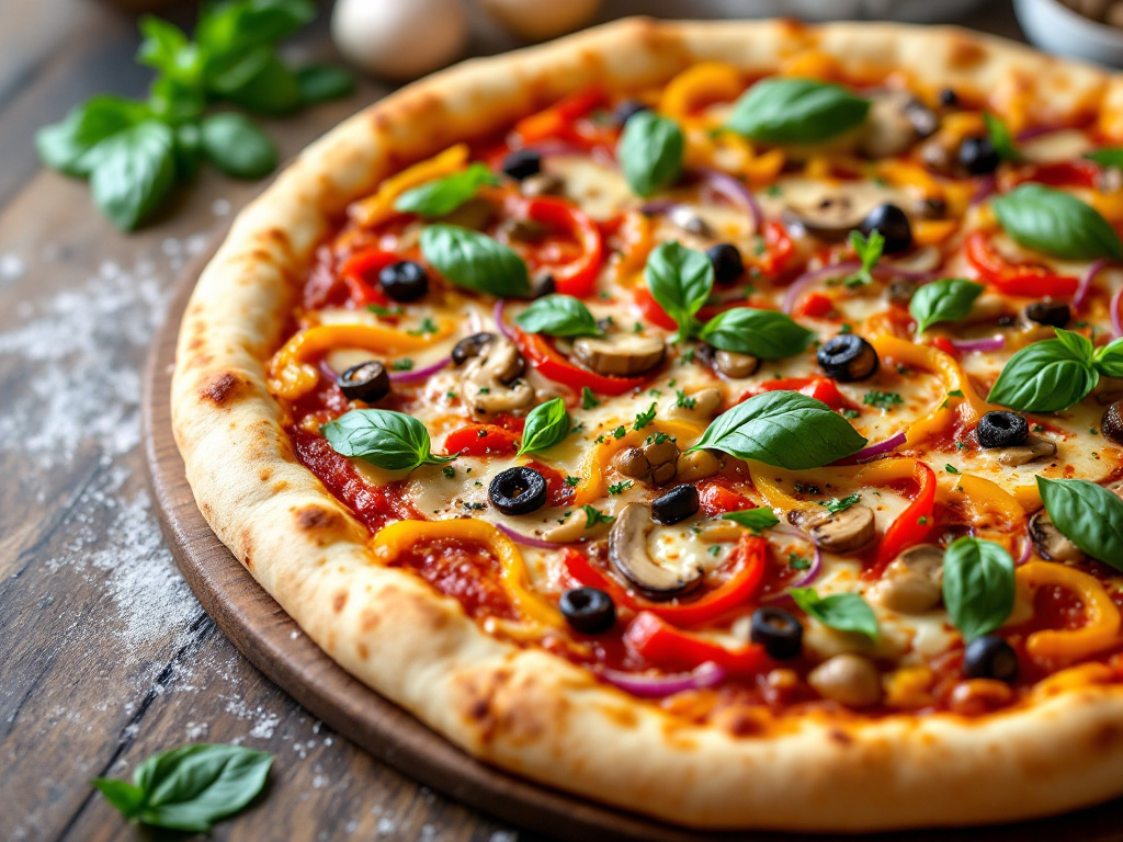 Dairy-Free Vegetarian Pizza image