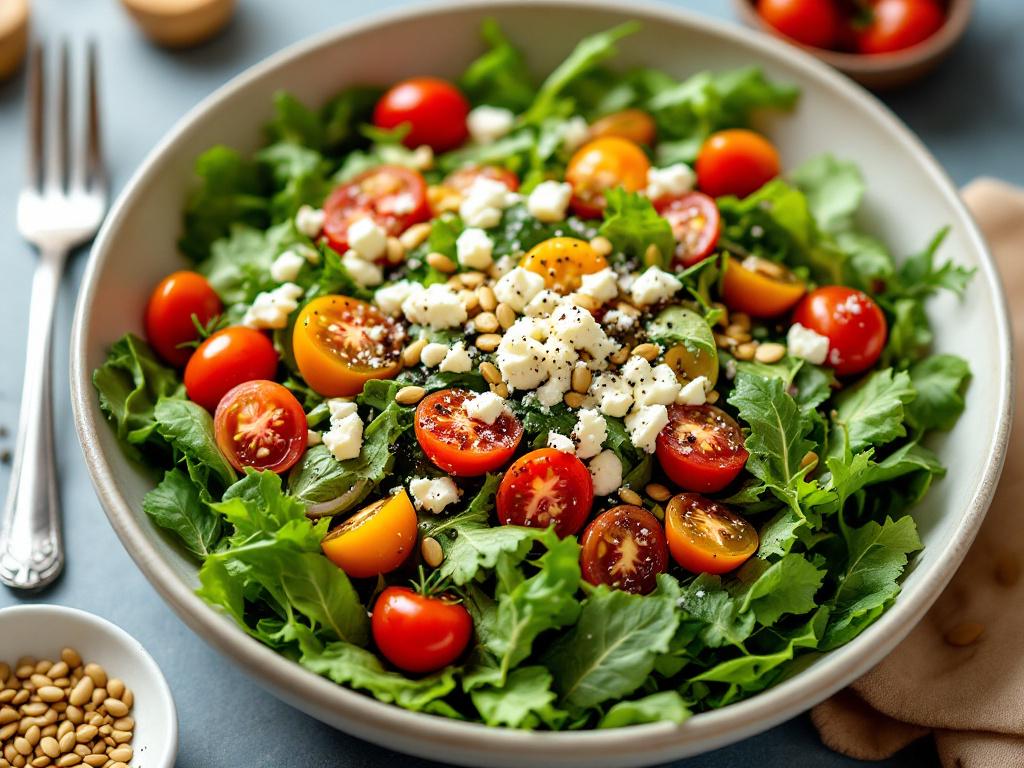 Fresh Salad Mix with Tomatoes image