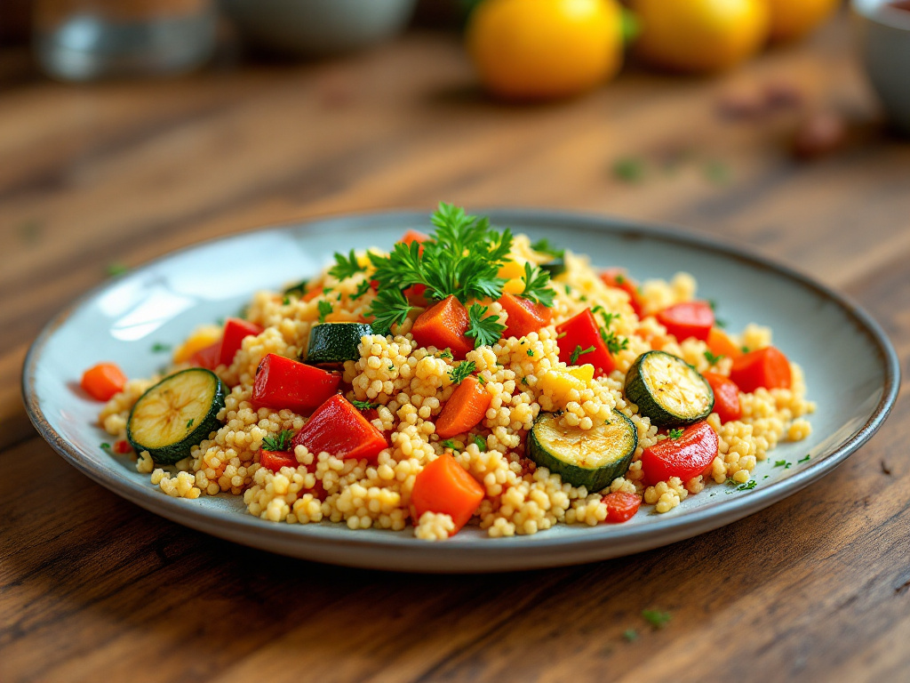 Vegetables with couscous image