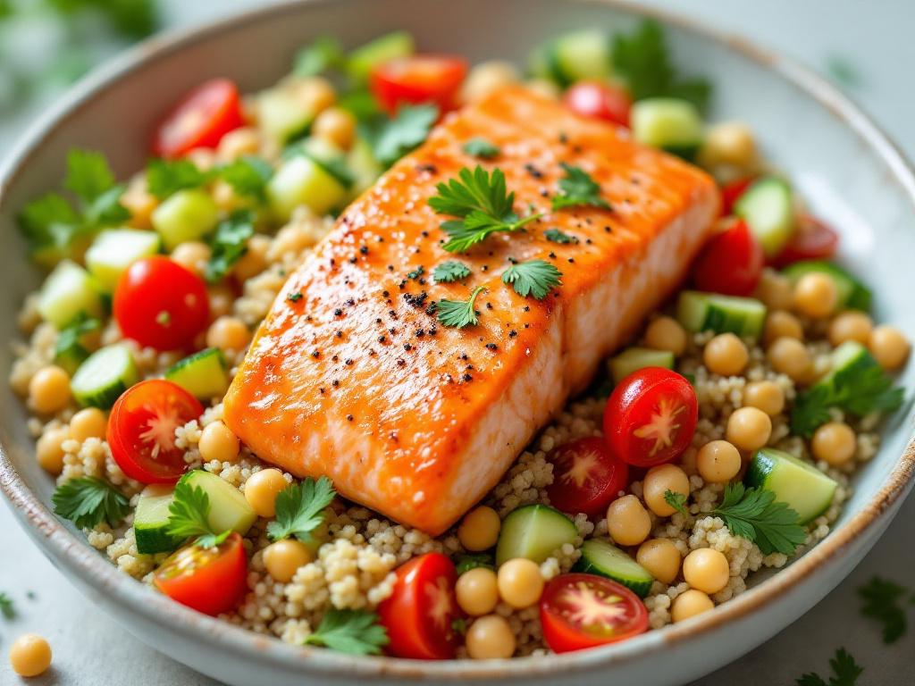 Gluten-Free Salmon and Quinoa Bowl image