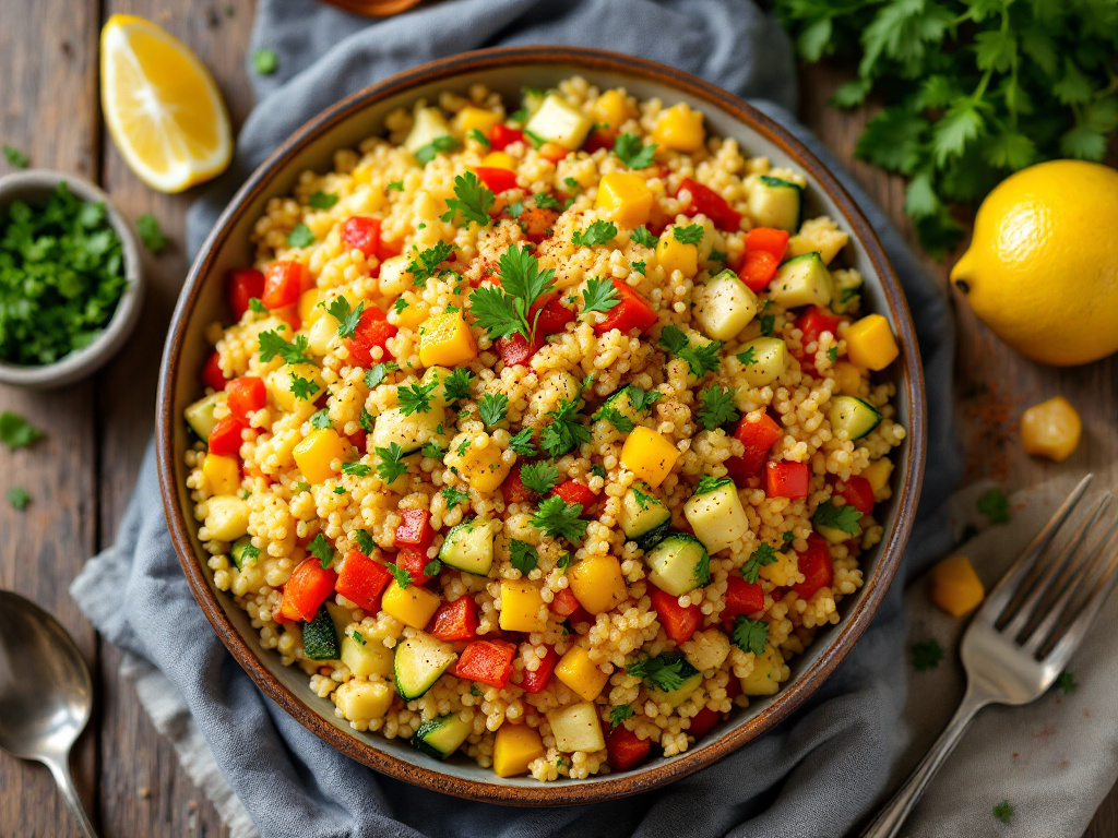 Gluten-free couscous with vegetables image