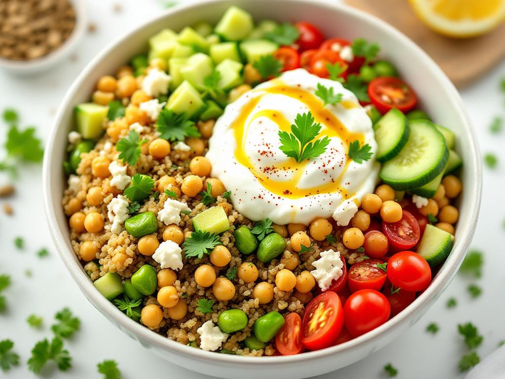 High-Protein Vegetarian Power Bowl image
