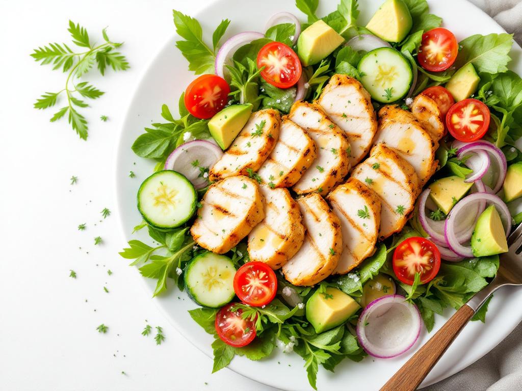 Light Chicken and Vegetable Salad for Weight Loss image
