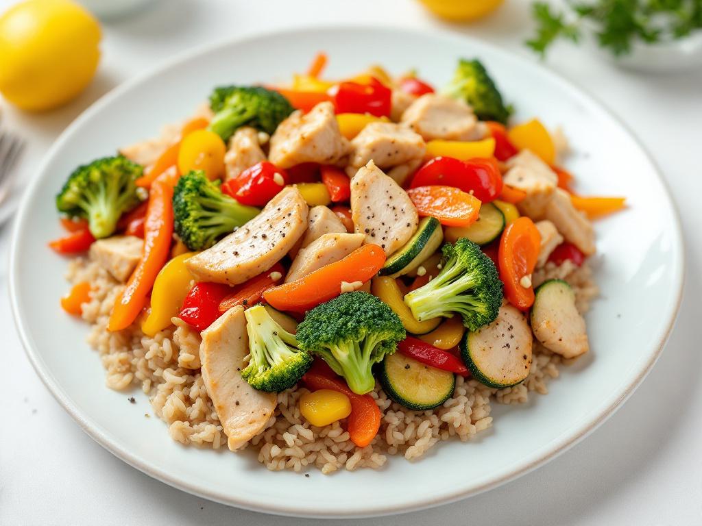 Light Chicken and Vegetable Stir-Fry for Weight Loss image