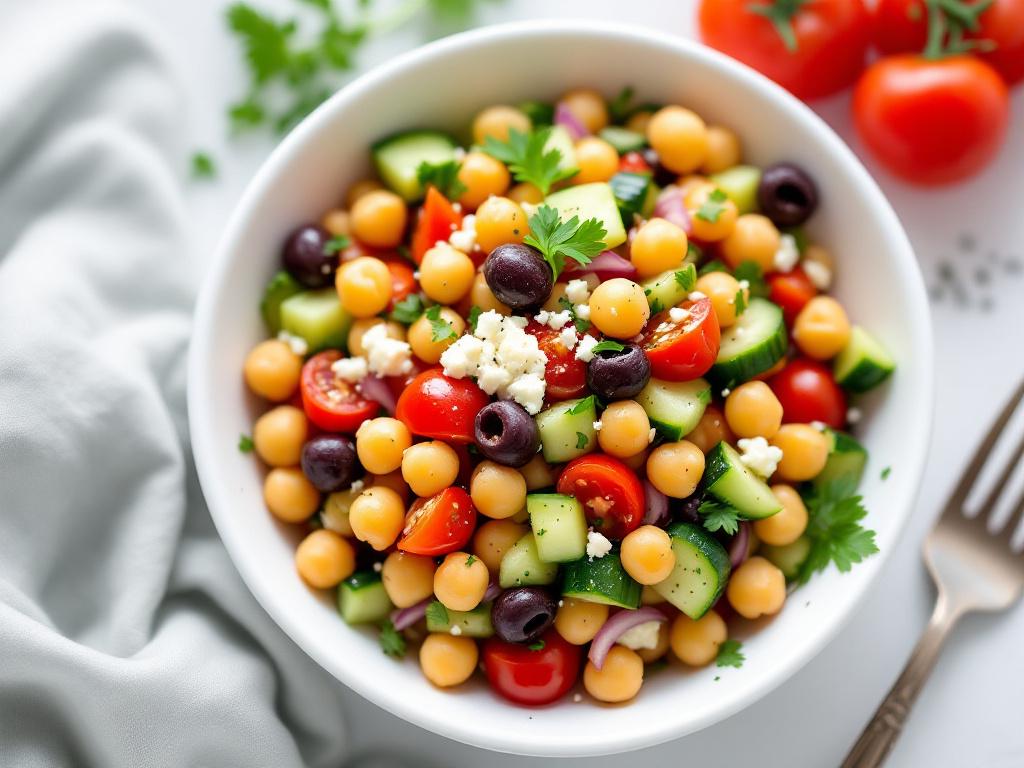 Mediterranean Chickpea Salad for One image