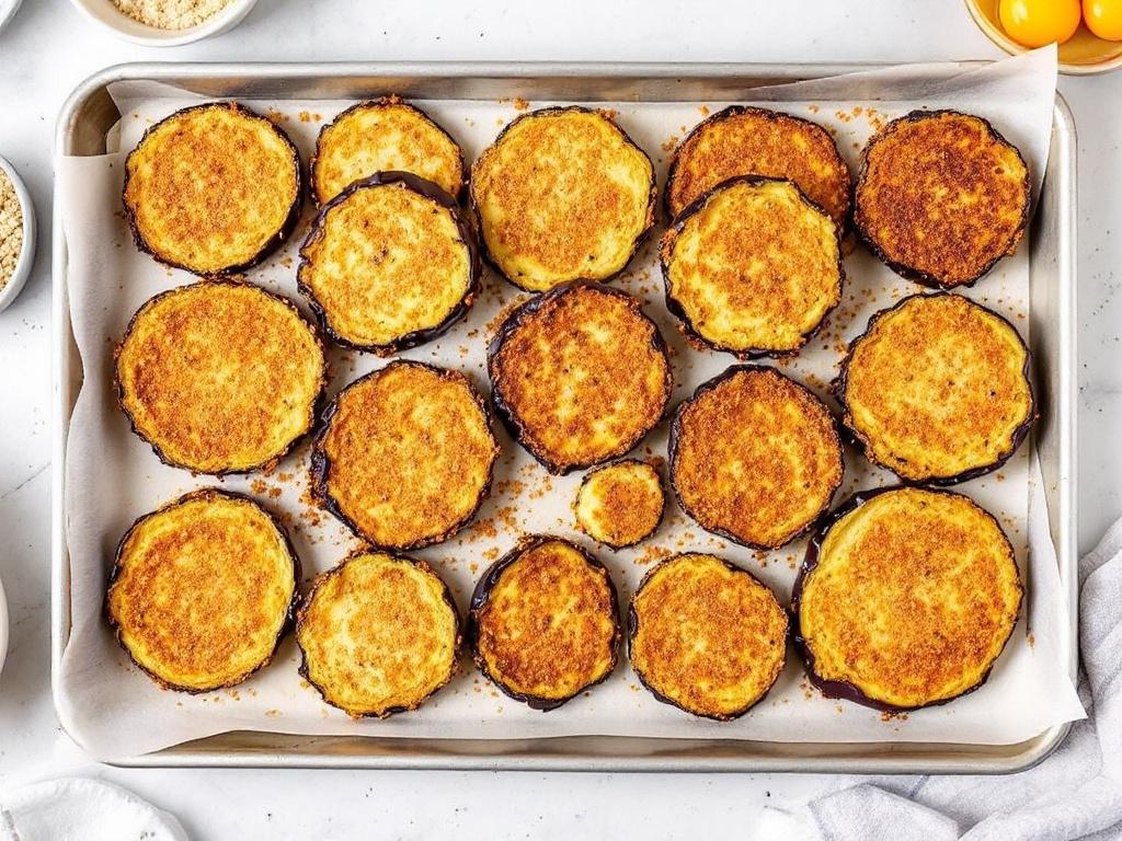 Oil-Free Crispy Baked Eggplant image