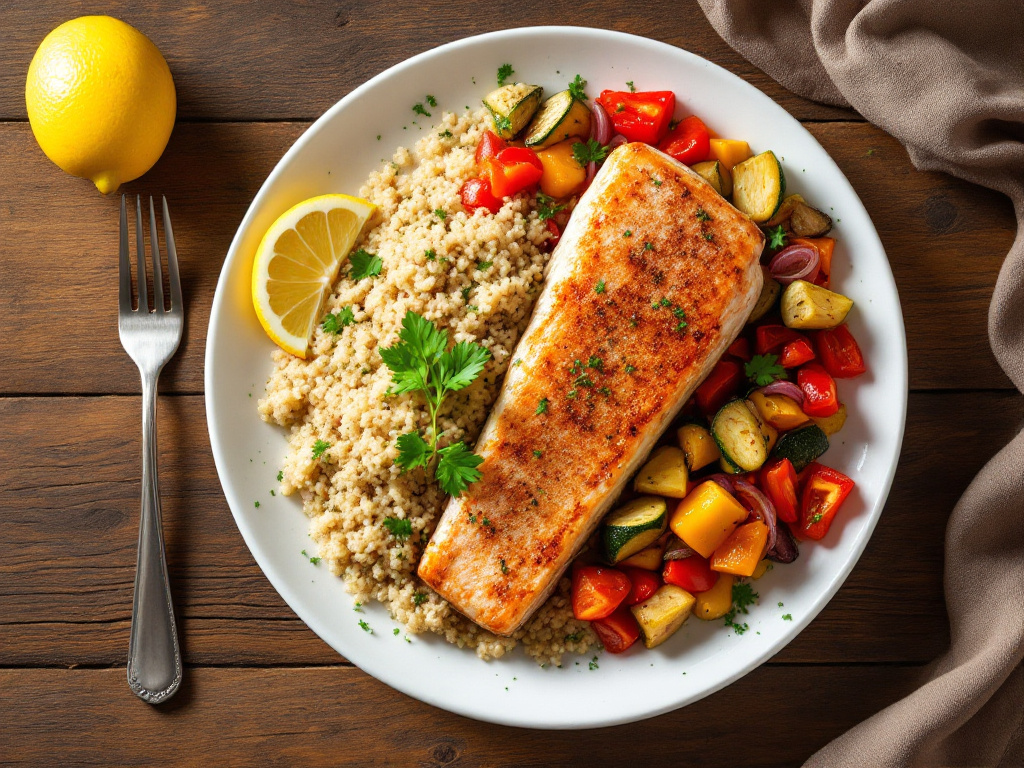 Rainbow Trout with Quinoa & Roasted Vegetables image