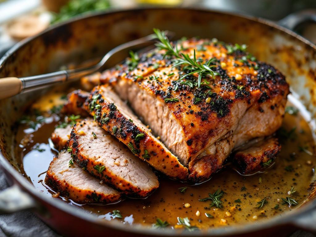 Roasted Pork with Garlic and Herbs image