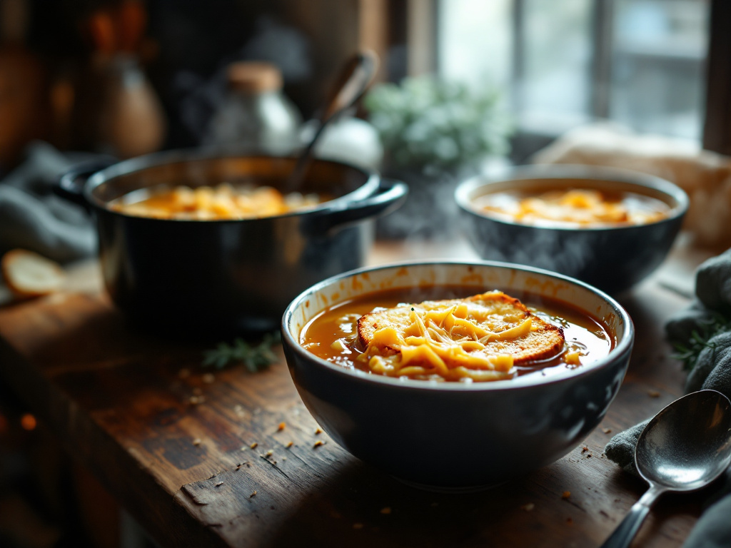 Savory Vegan Onion Soup image