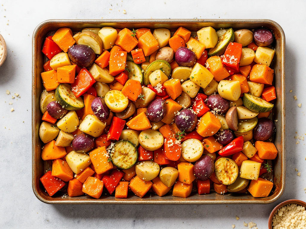 Vegan Roasted Vegetable Medley with Savoy Cabbage image
