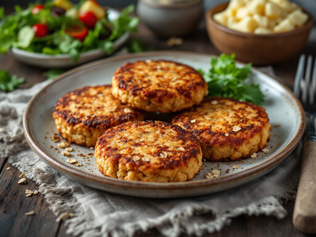 Vegan meat patties image