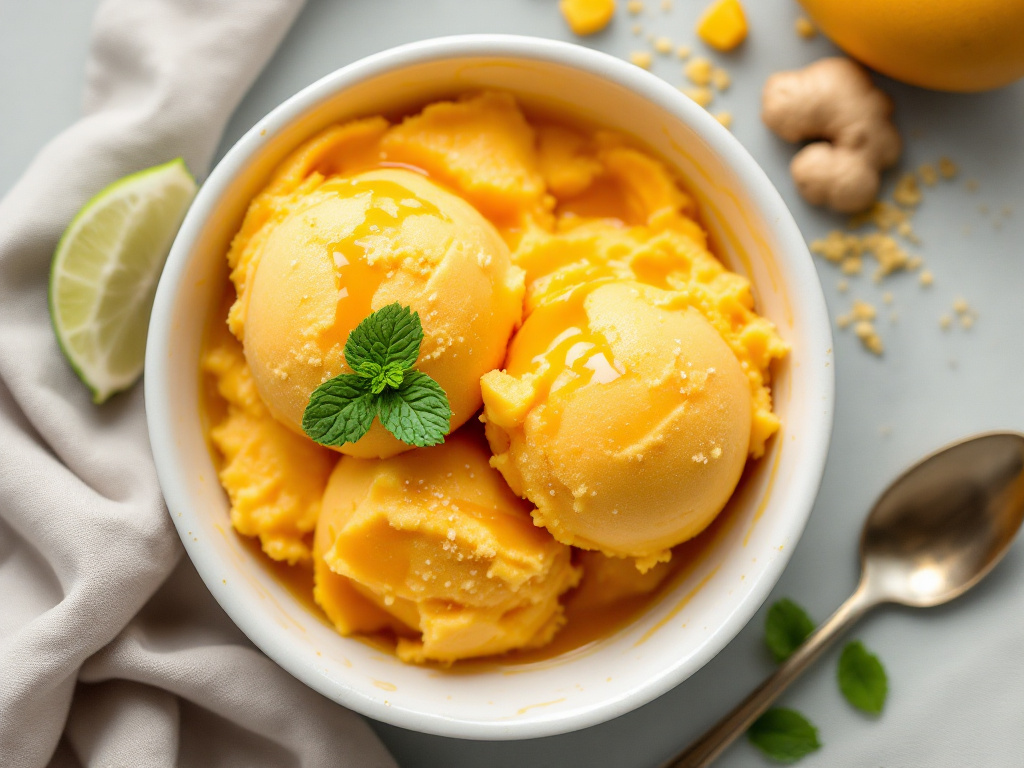 Vegan Mango Coconut Sorbet image