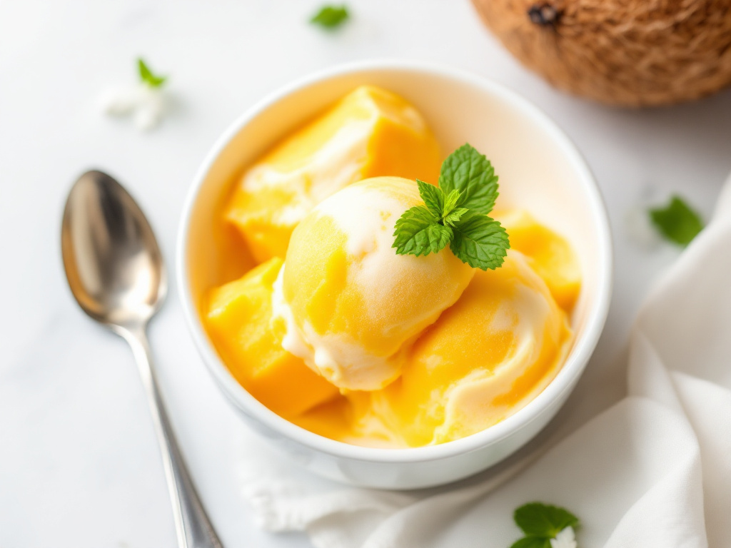 Vegan Mango Coconut Sorbet image