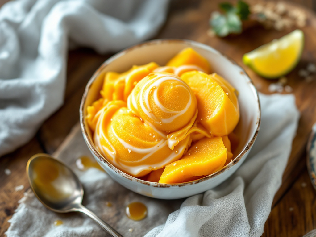 Vegan Mango Coconut Sorbet image