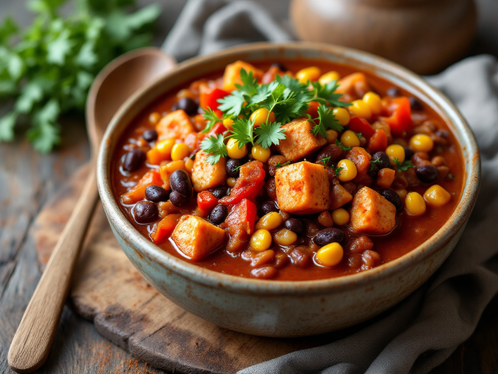 Vegetarian chili without tomatoes image
