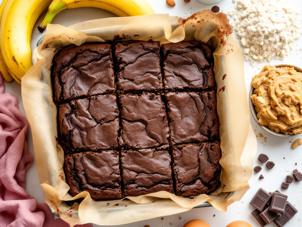 Sugar-free chocolate brownies without sugar substitutes image